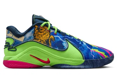 Pre-owned Nike Men's  Lebron 22 Bryce's World Sneakers In Blustery/fireberry/ghost Green