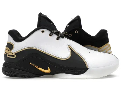 Pre-owned Nike Men's  Lebron 22 Mogul Sneakers In White/black/metallic Gold In Multi