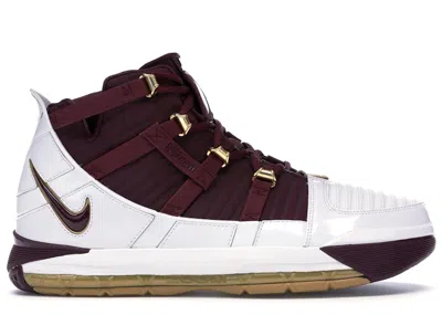 Pre-owned Nike Men's  Lebron 3 Christ The King (2018) Sneakers In White/deep Maroon/metallic Gold