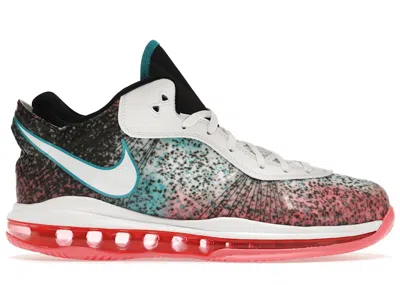 Pre-owned Nike Men's  Lebron 8 V2 Low Miami Nights (2021) Sneakers In White/solar Red/glass Blue In Multi