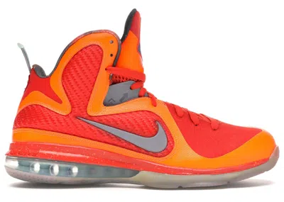 Pre-owned Nike Men's  Lebron 9 Big Bang As (2012) Sneakers In Total Orange/metallic Silver/team Orange