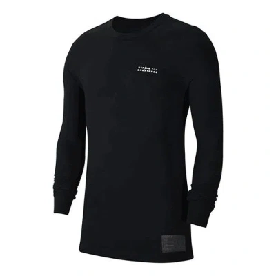 Nike Men's  Lebron Dri-fit Round Neck Basketball Sports Long Sleeves T-shirt In Black