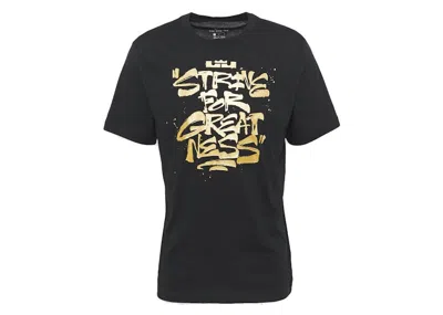 Pre-owned Nike Men's  Lebron Strive For Greatness T-shirt In Black