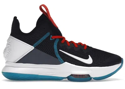 Pre-owned Nike Men's  Lebron Witness 4 Red Carpet Sneakers In Black/chile Red/glass Blue
