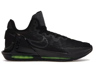 Pre-owned Nike Men's  Lebron Witness 6 Sneakers In Black/anthracite/fluorescent Yellow