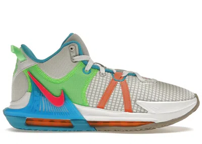 Pre-owned Nike Men's  Lebron Witness 7 Sneakers In Grey Fog/cobblestone/laser Blue