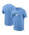 Nike Light Blue Tampa Bay Rays Team Swoosh Lockup T-shirt In Light Blue