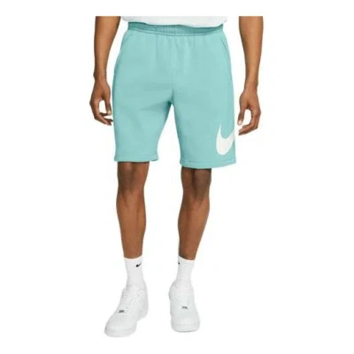 Nike Men's  Logo Drawstring Athleisure Casual Sports Shorts Blue