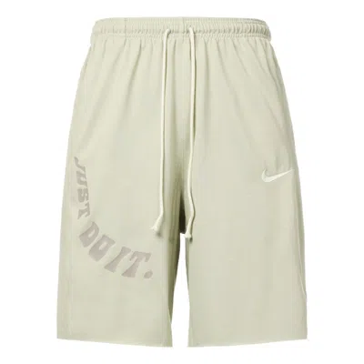 Nike Men's  Logo Embroidered Alphabet Printing Elastic Waistband Straight Casual Shorts Light Stone G In Neutral