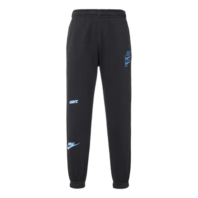 Nike Men's  Logo Embroidered Bundle Feet Sports Pants/trousers/joggers Autumn Black