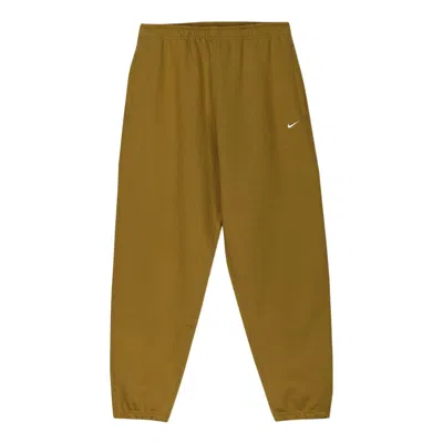 Nike Men's  Logo Embroidered Casual Solid Color Sports Pants/trousers/joggers Yellow In Brown