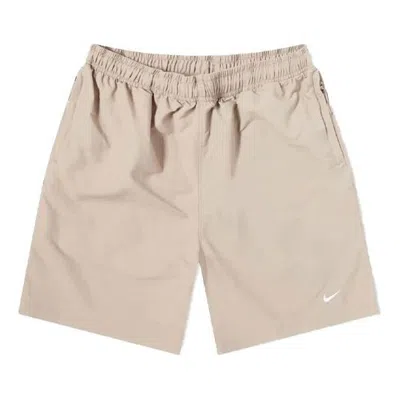 Nike Men's  Logo Micro Mark Breathable Solid Color Shorts Yellow In Neutral