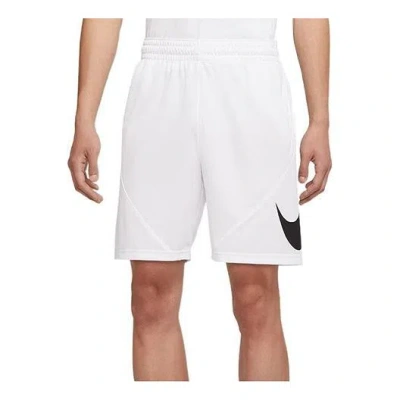 Nike Men's  Logo Printing Athleisure Casual Sports Basketball Running Shorts White