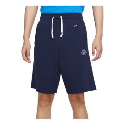 Nike Men's  Logo Printing Casual Loose Shorts Navy Blue