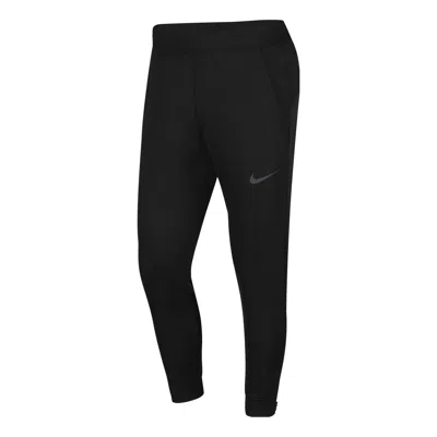 NIKE MEN'S NIKE LOGO PRINTING ELASTIC WAISTBAND BUNDLE FEET SPORTS PANTS/TROUSERS/JOGGERS BLACK