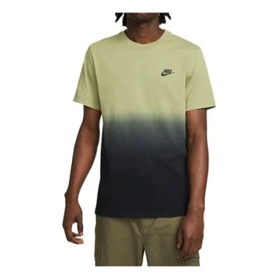 Nike Men's  Logo Printing Gradient Casual Sports Short Sleeve Wild Green T-shirt