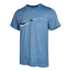 Nike Men's  Logo Printing Round Neck Sports Short Sleeve Sky Blue T-shirt