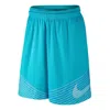 Nike Men's  Logo Stripe Straight Sports Shorts Blue