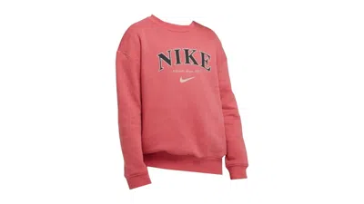 Pre-owned Nike Men's  Logo Youth Crewneck Sweatshirt In Pink