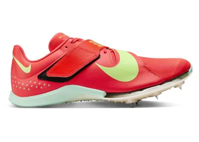 Pre-owned Nike Men's  Long Jump Elite Washed Coral Sneakers In Bright Crimson/lime Blast/mint Foam In Multi