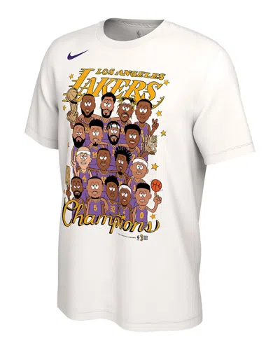 Pre-owned Nike Men's  Los Angeles Lakers Champions Club Roster T-shirt In White