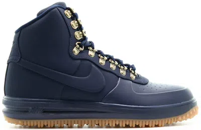 Pre-owned Nike Men's  Lunar Force 1 Duckboot 18 Gum Sneakers In Obsidian/gum Medium Brown/black