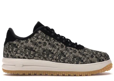 Pre-owned Nike Men's  Lunar Force 1 Duckboot Low Textile Sneakers In Black/canteen/desert Sand In Multi