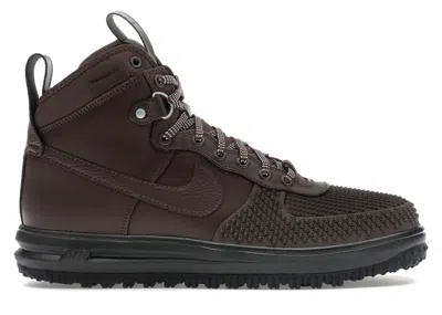 Pre-owned Nike Men's  Lunar Force 1 Duckboot Sneakers In Baroque Brown/black/metallic Silver