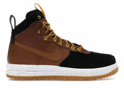 Pre-owned Nike Men's  Lunar Force 1 Duckboot Sneakers In Black/light British Tan/gold Dart