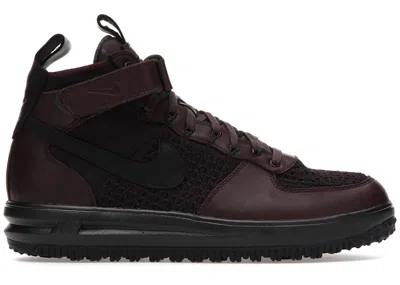 Pre-owned Nike Men's  Lunar Force 1 Flyknit Workbootsneakers In Deep Burgundy/black In Multi