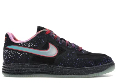 Pre-owned Nike Men's  Lunar Force 1 Fuse Area 72 Sneakers In Black/reflective Silver