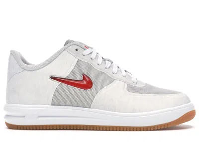 Pre-owned Nike Men's  Lunar Force 1 Low Clot Fuse Sneakers In Grey/red/blue In Multi