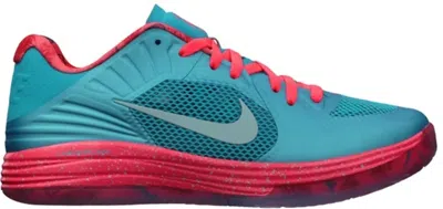 Pre-owned Nike Men's  Lunar Hypergamer Low Rose Classic Sneakers In Turquoise Blue/mint Candy
