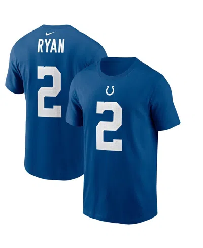 Nike Men's  Matt Ryan Royal Indianapolis Colts Player Name & Number T-shirt