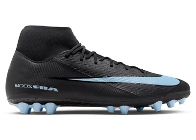 Pre-owned Nike Men's  Mercurial Superfly 10 Academy Ag Shadow Pack Sneakers In Black/ice Blue In Multi
