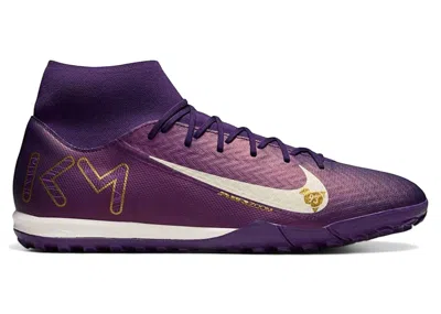 Pre-owned Nike Men's  Mercurial Superfly 10 Academy Tf Kylian Mbappé Sneakers In Grand Purple/pale Ivory