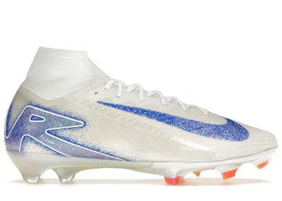 Pre-owned Nike Men's  Mercurial Superfly 10 Elite Fg Blueprint Pack Sneakers In White/racer Blue