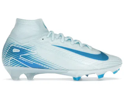 Pre-owned Nike Men's  Mercurial Superfly 10 Elite Fg Sneakers In Glacier Blue/blue Orbit