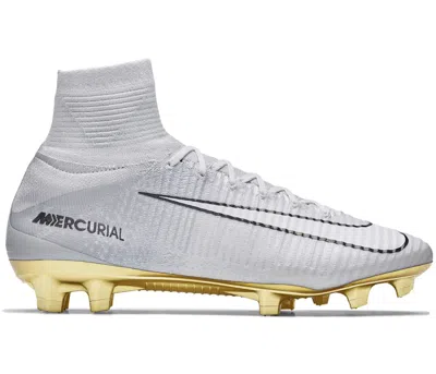 Pre-owned Nike Men's  Mercurial Superfly 5 Fg Cristiano Ronaldo Vitorias Sneakers In White/black/pure Platinum In Multi