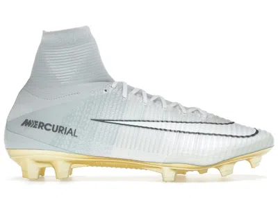 Pre-owned Nike Men's  Mercurial Superfly 5 Fg Cristiano Ronaldo Vitorias Sneakers In White/black/pure Platinum In Multi