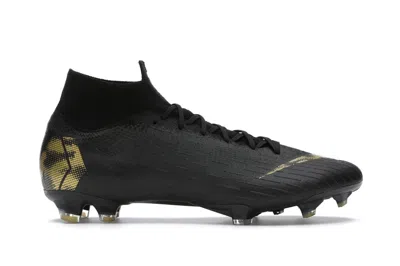 Pre-owned Nike Men's  Mercurial Superfly 6 Elite Fg Sneakers In Black/metallic Gold