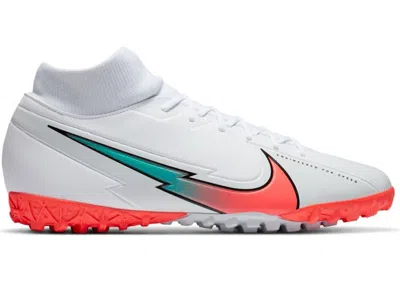 Pre-owned Nike Men's  Mercurial Superfly 7 Academy Tf Crimson Jade Sneakers In White/photon Dust/hyper Jade In Multi