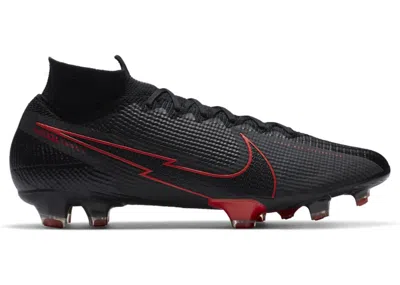 Pre-owned Nike Men's  Mercurial Superfly 7 Elite Fg Chile Red Pack Sneakers In Black/dark Smoke Grey