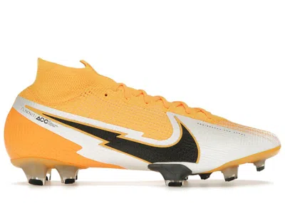 Pre-owned Nike Men's  Mercurial Superfly 7 Elite Fg Sneakers In Laser Orange/white