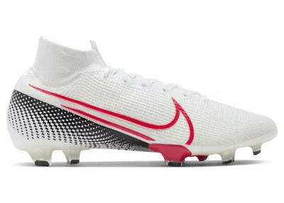 Pre-owned Nike Men's  Mercurial Superfly 7 Elite Fg Sneakers In White/black/laser Crimson In Multi