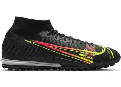 Pre-owned Nike Men's  Mercurial Superfly 8 Academy Tf Sneakers In Black/off Noir/cyber In Multi