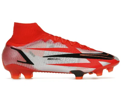 Pre-owned Nike Men's  Mercurial Superfly 8 Elite Fg Cr7 Sneakers In Chile Red