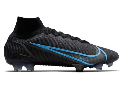 Pre-owned Nike Men's  Mercurial Superfly 8 Elite Fg Sneakers In Black/light Blue