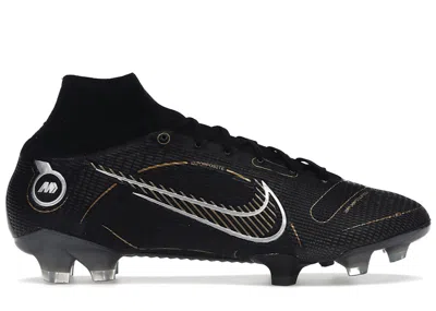 Pre-owned Nike Men's  Mercurial Superfly 8 Fg Gold Sneakers In Black/metallic Silver/cave Stone