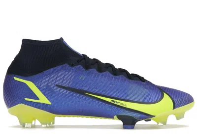 Pre-owned Nike Men's  Mercurial Superfly 8 Fg Sneakers In Sapphire/blue Void/volt